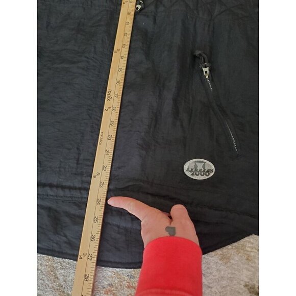 Express EXP 2000 Jacket Mens Small Black 90s Y2k Vintage Pullover Nylon Baggy - Picture 13 of 14